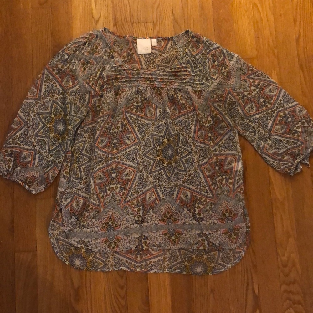 Lauren Conrad multi colored blouse